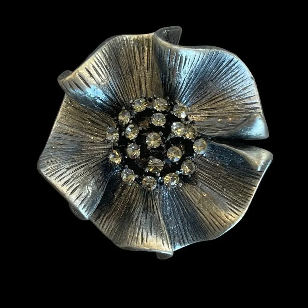 Premier Designs Camille Pendant Pin Brooch Rhinestones